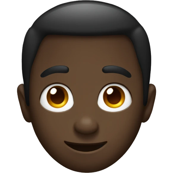 Create a completly black emoji with white eyes holding in his ears emoji