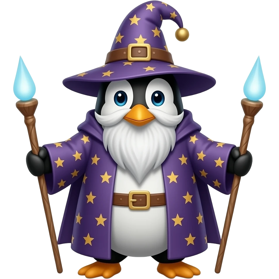 Penguin Wizard emoji