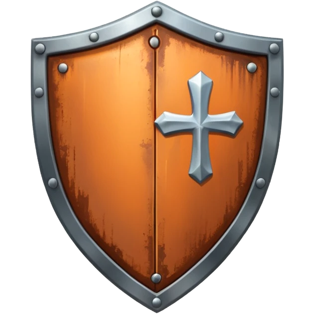 generate a realistic rust-clear steel shield emoji