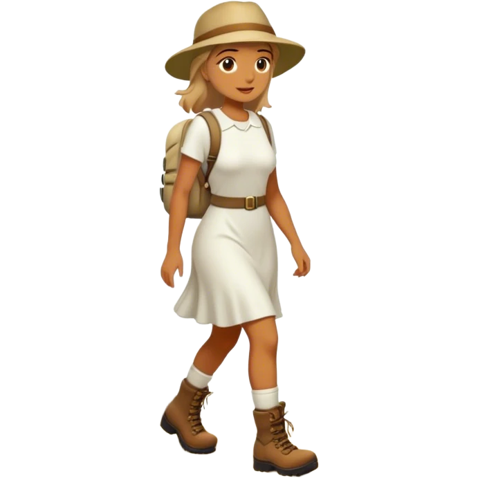Bride to be hiking in the bush emoji
