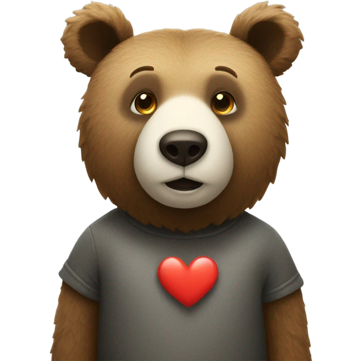 Bear with a white heart  emoji