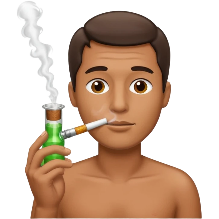 Man smoking bong  emoji