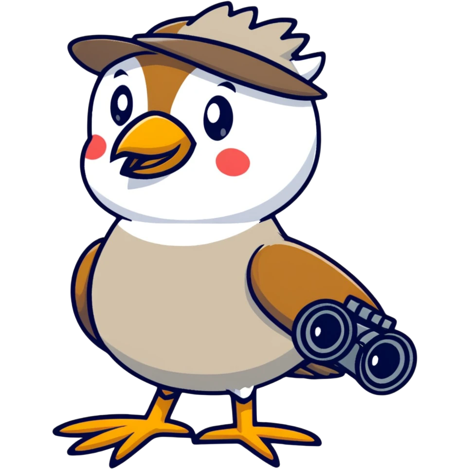 Bird with binoculars emoji