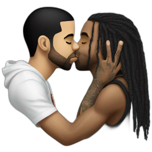 drake kissing lil wayne emoji