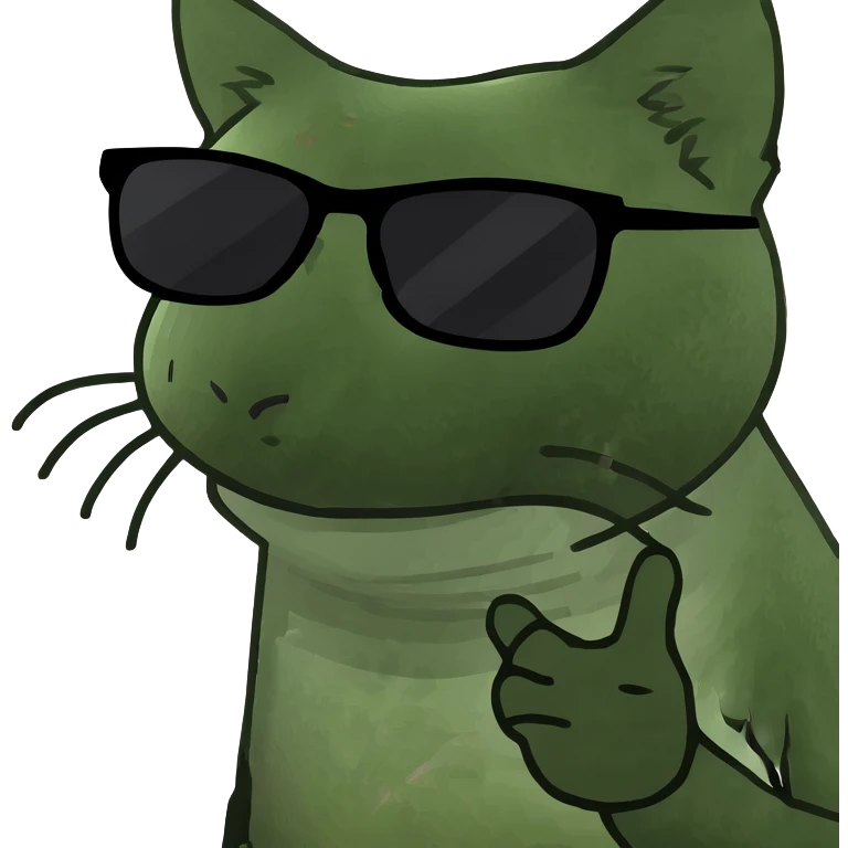Cat with sunglasses emoji