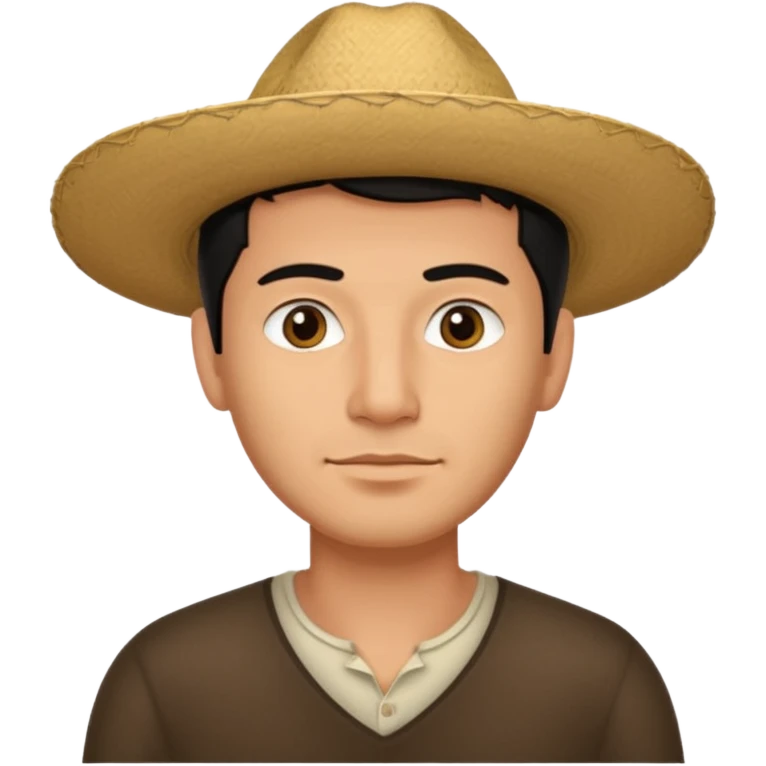 good looking Mexican thin handyman no mustash no hat black hair emoji