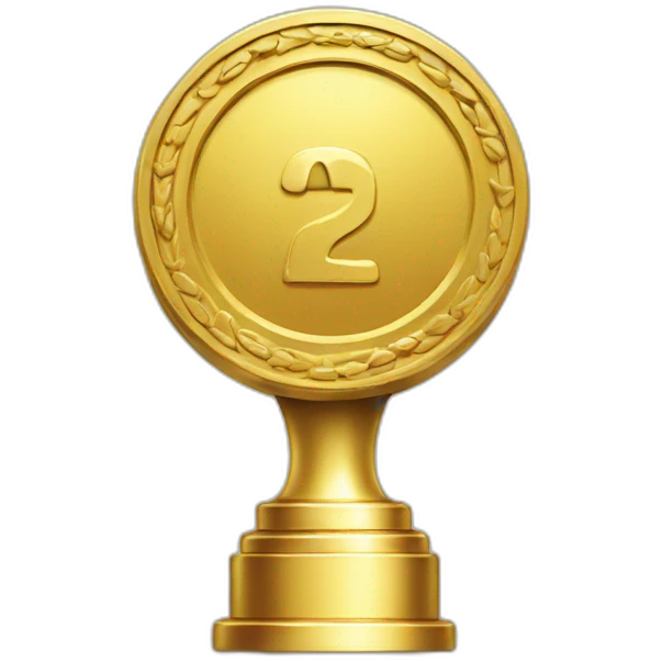 gold trophy in Round coin emoji