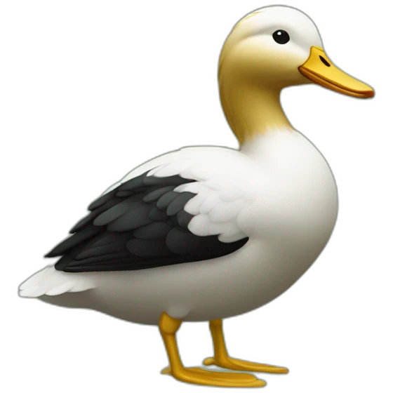 Pato Verde de Cartola preta e Monóculo dourado emoji