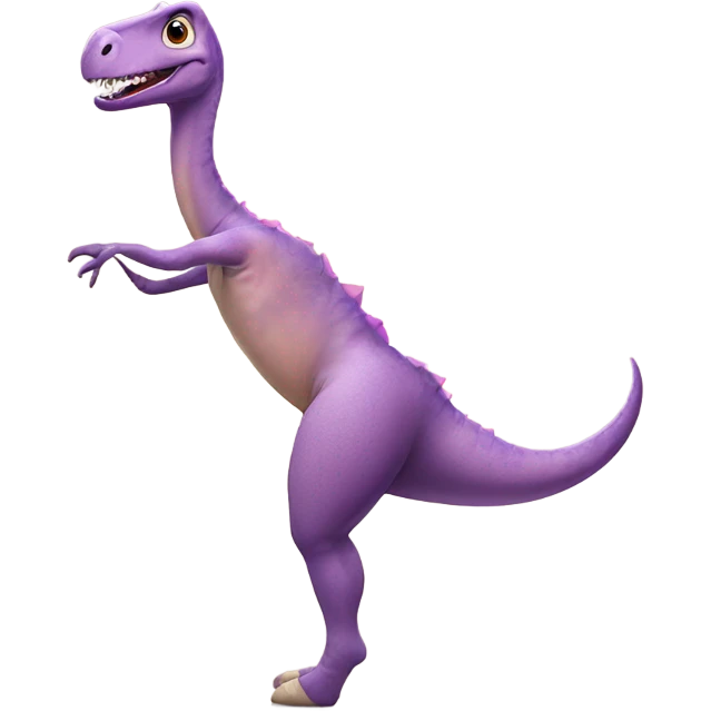 dinosaur doing ballet on pointe emoji