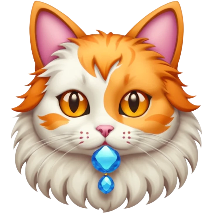 Fancy cat emoji