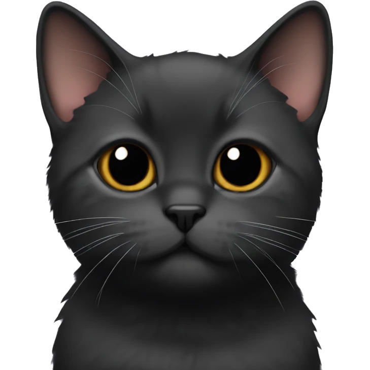 Black munchkin cat emoji