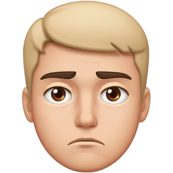 Disappointed serious face emoji