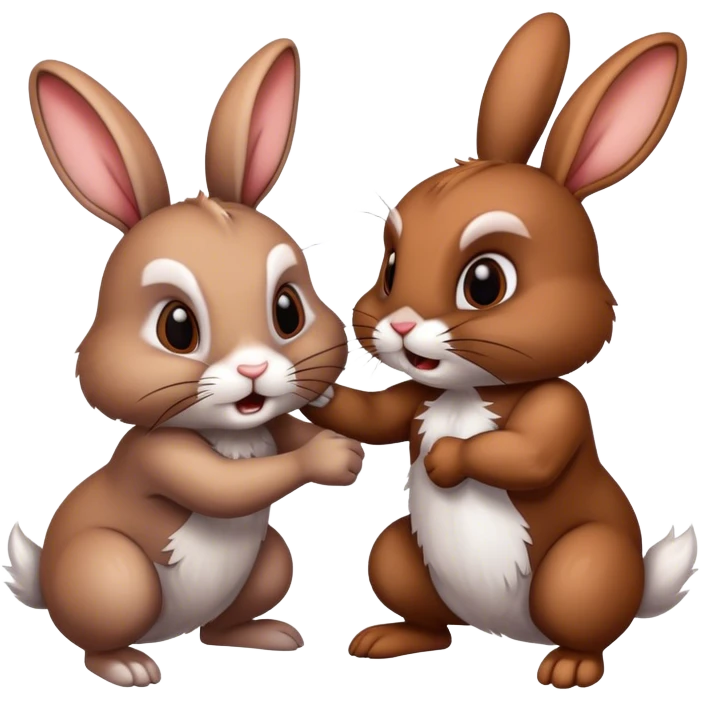 Rabbit fight emoji