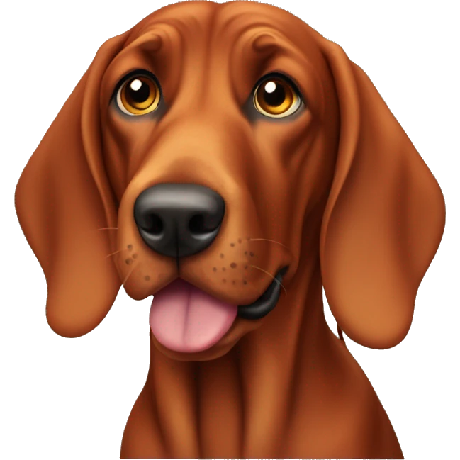 Redbone coonhound dog emoji