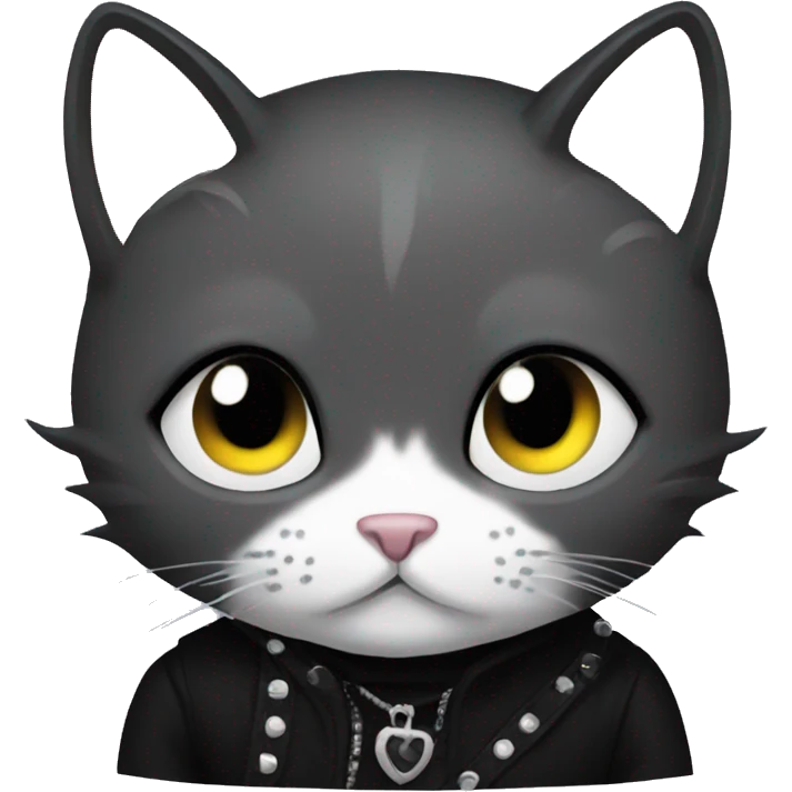 Goth cat emoji