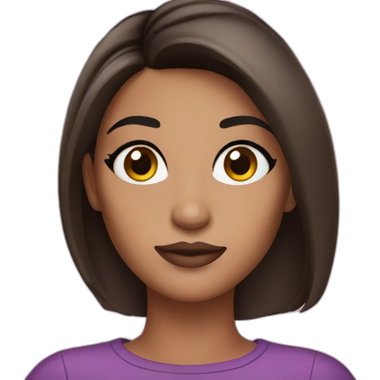 brunette makeup emoji