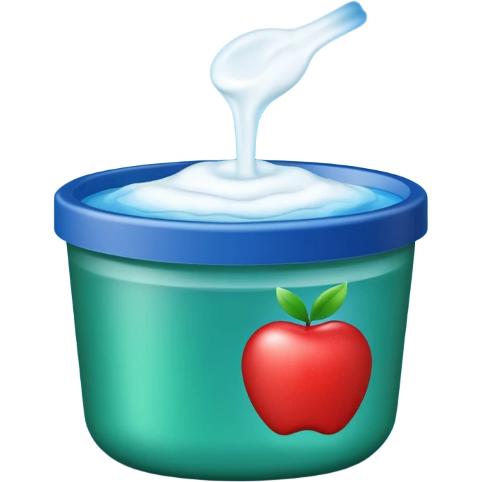 make an apple style emoji of Vicks Vaporub - it should have a dark green lid and a blue tub emoji