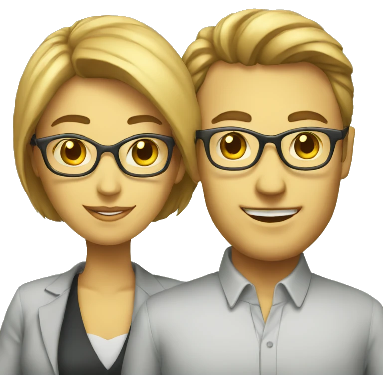 two investors man and woman emoji