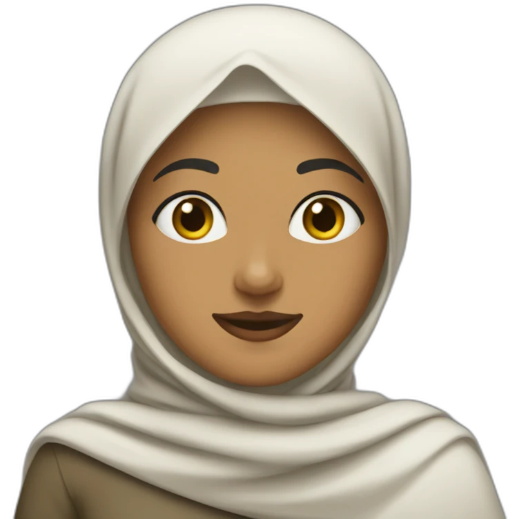 Barbue en hijab emoji