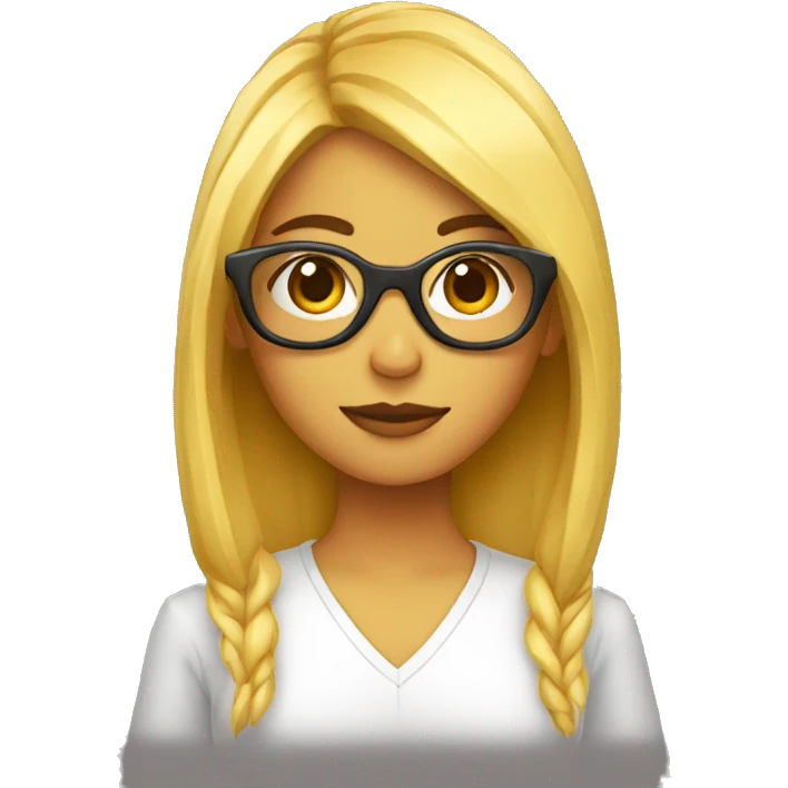 Chica de lentes emoji