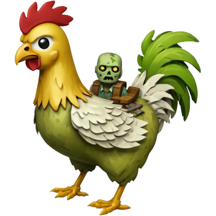 Minecraft Chicken jockey emoji