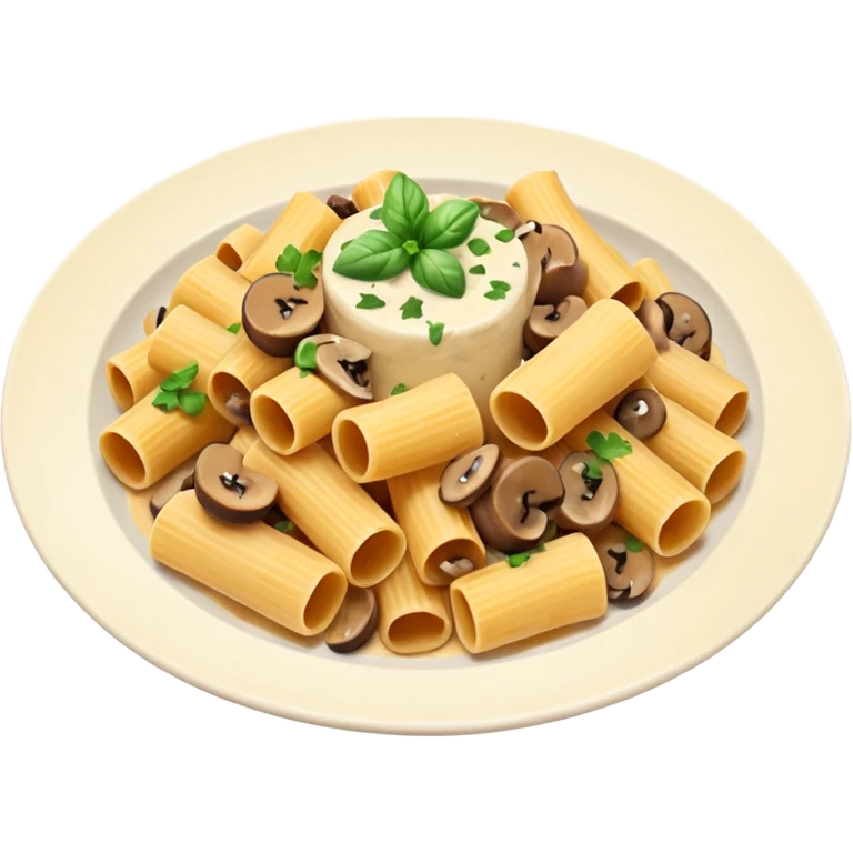 rigatoni mushrooms with creamy sauce emoji