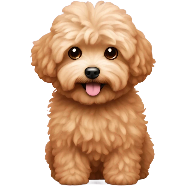 Shaggy light slightly red maltipoo emoji