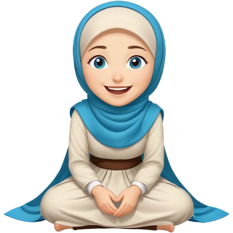 Turkish beautiful finish Konya girl blue eyes with hijab and islamic dress she’s Rolling on the Floor Laughing  emoji
