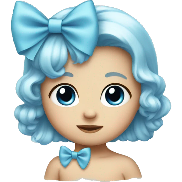 Baby blue Bow emoji