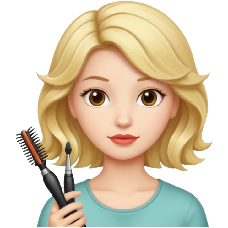 Girlwith  hairstyle tools  emoji