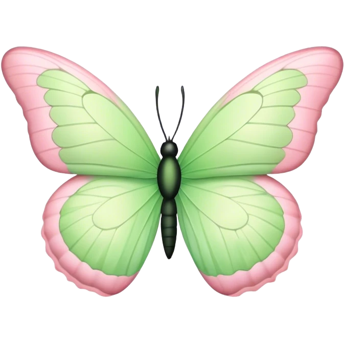 Light Green and light pink butterfly emoji
