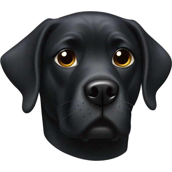black lab wearing a superhero mask emoji