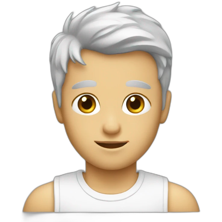 white boy wearing a t shirt emoji