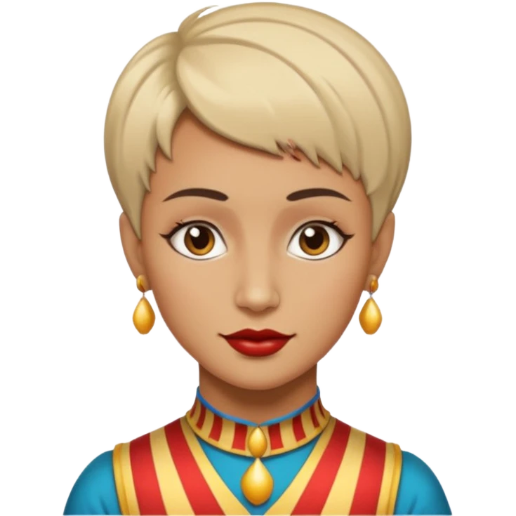 short hair circus emoji