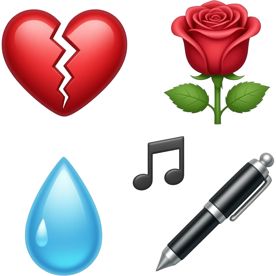 Aesthetic emoji combos that relate to taylor swift's hey stephen song emoji