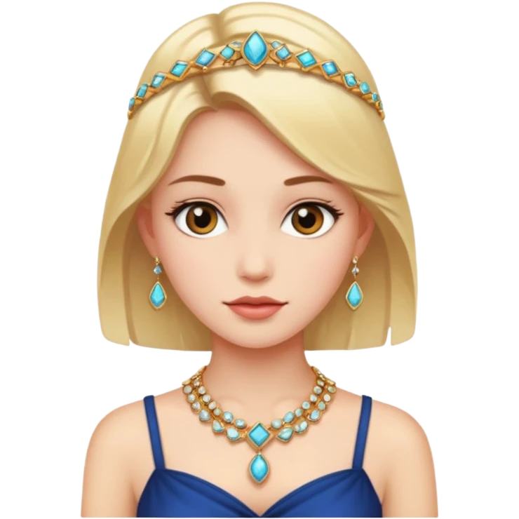 portrait of a girl with jewelry emoji