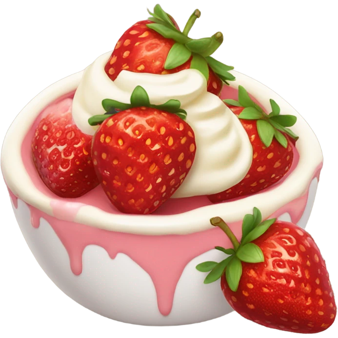 Fresas con crema  emoji