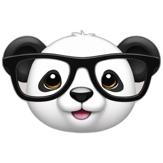 Panda with glasses emoji