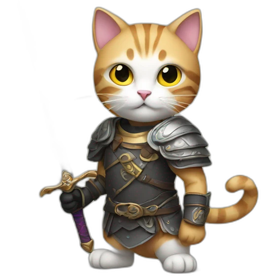 cat with a sword emoji