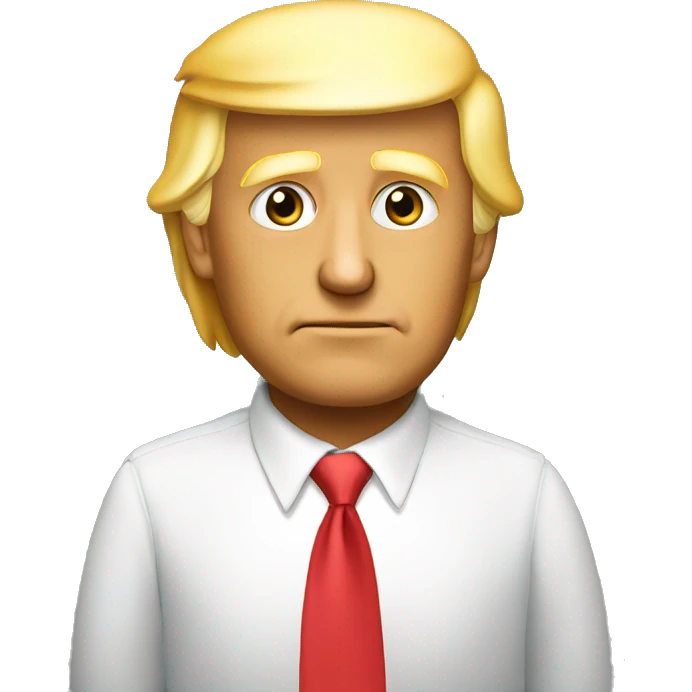 trump with foolscap emoji