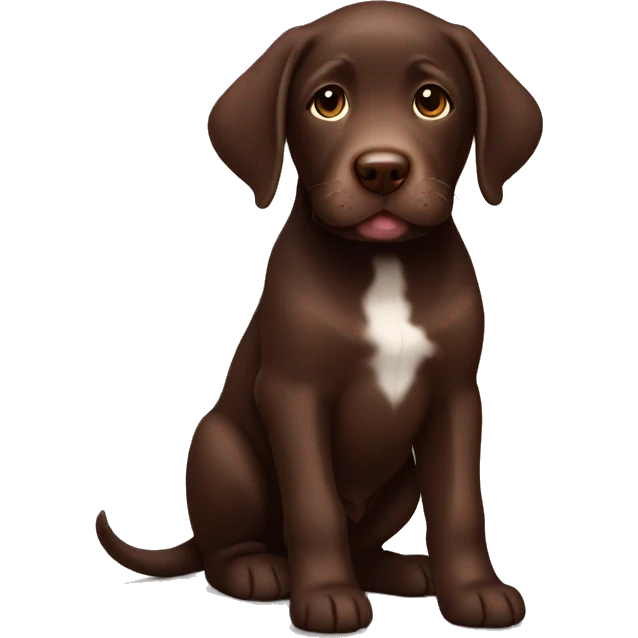 Chocolate lab puppy emoji