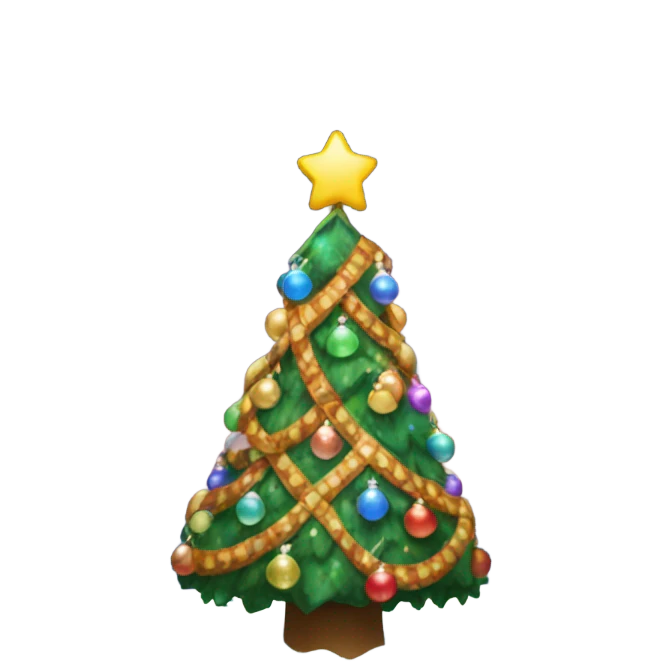 snow and Christmas tree emoji