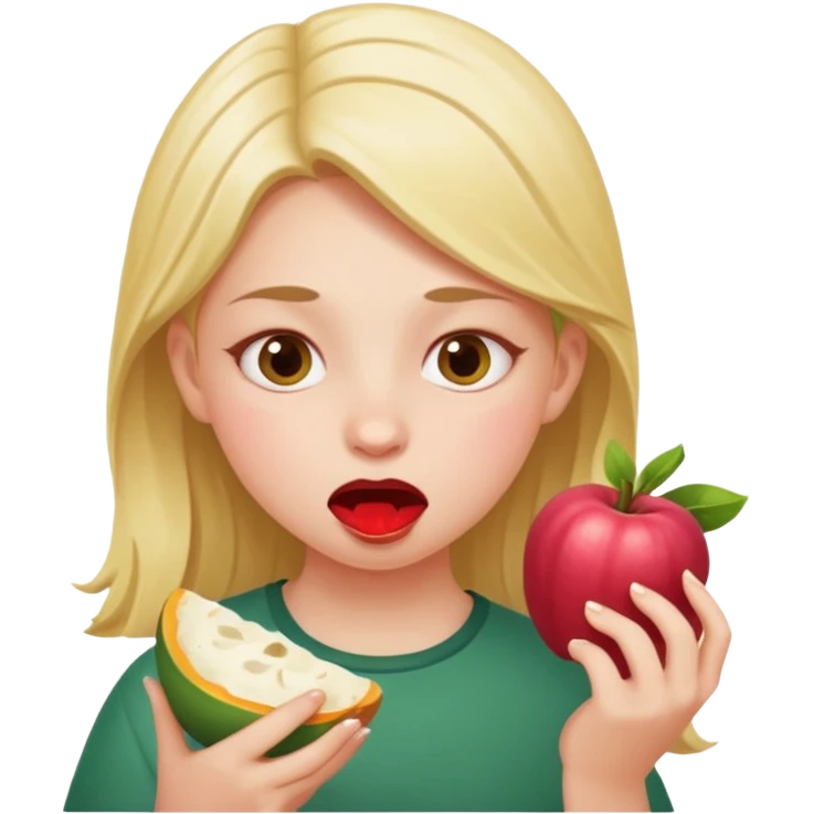 Bok yiyen kız zort  emoji