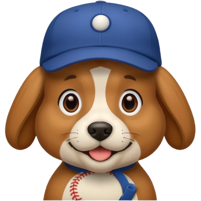 baseball hat dog emoji