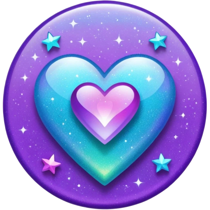 glitter purple and cian checkmark emoji