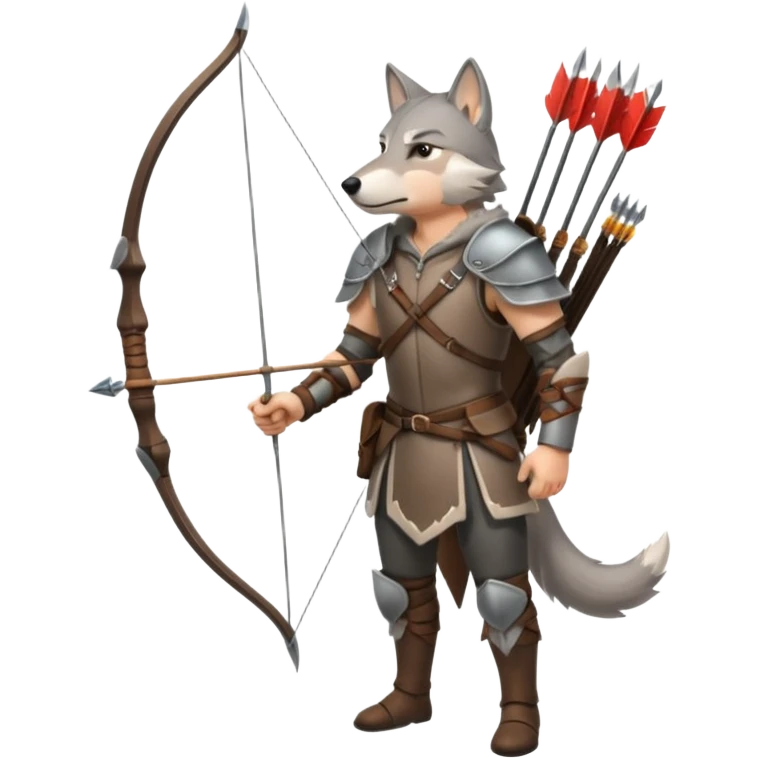 un archer avec un loup emoji