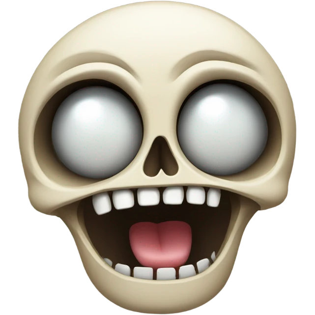Skull surprised emoji