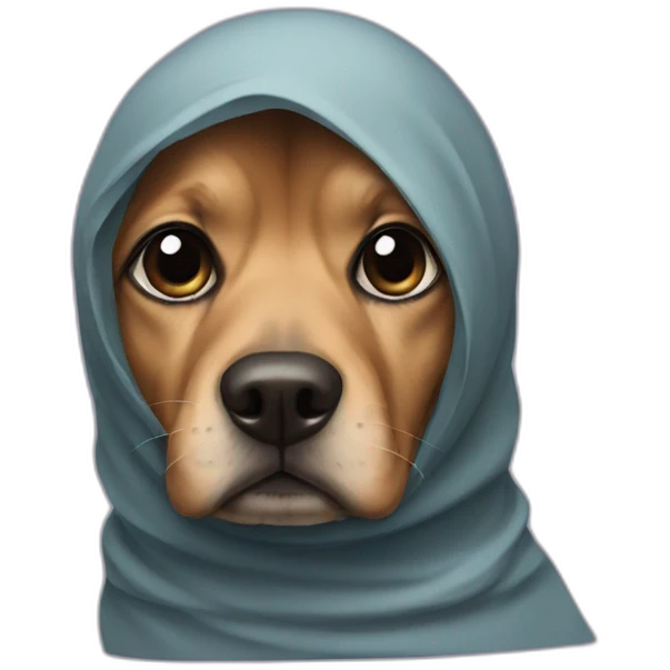 dog wearing a burka emoji