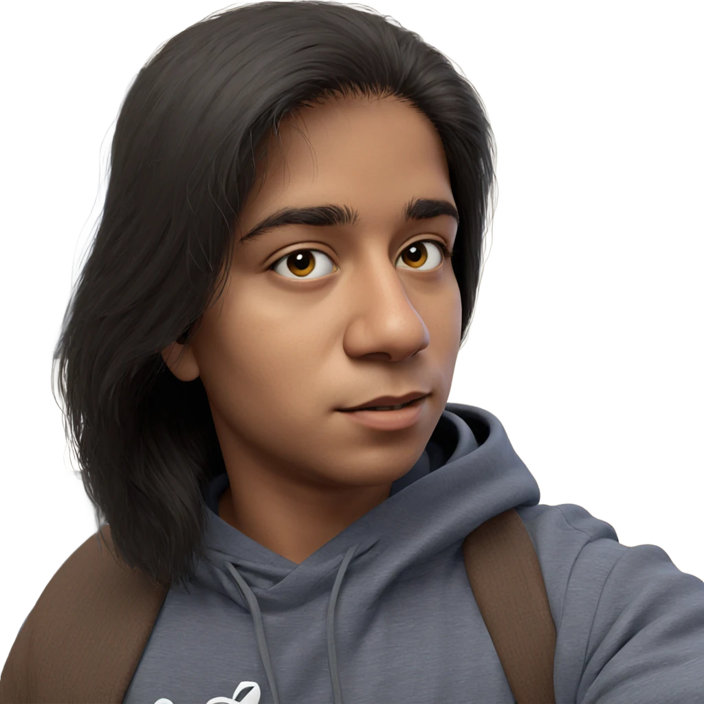 realistic portrait of a hooded figure emoji