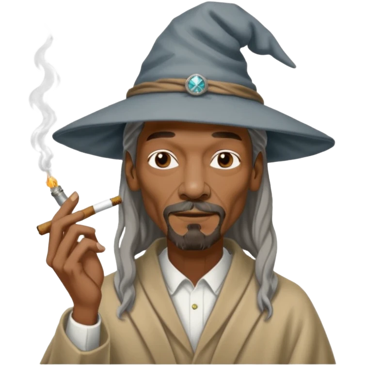 snoop dog smoking a blunt with gandalf  emoji